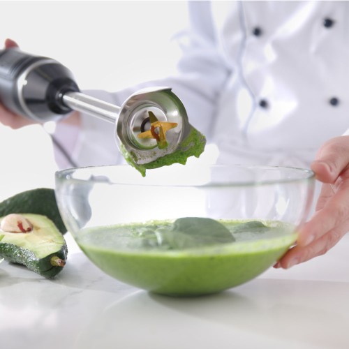 Stabmixer Profi Line 400, rot - Geschwindkeit regelbar. Professionelle Ausführung. Gehäuse aus faserverstärktem Nylon.