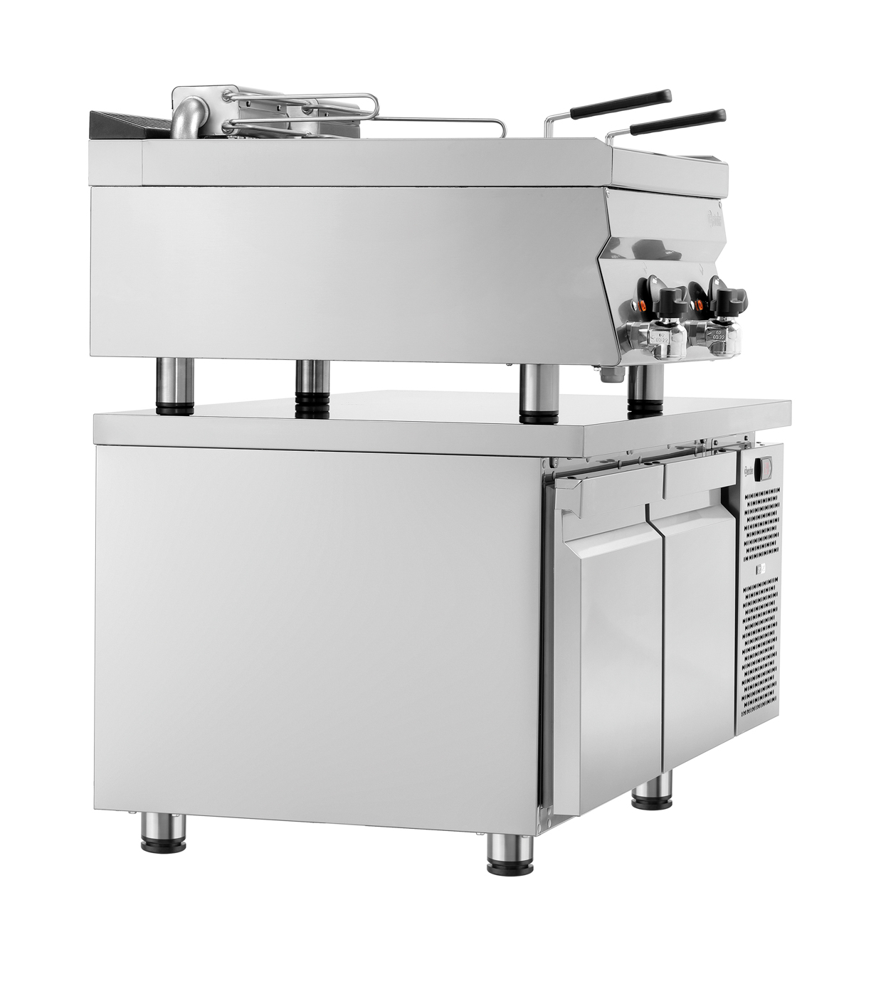 Bartscher Füße Set 4S2-200 | | Maße: 10 x 8 x 60cm. Gewicht: 1,1 kg