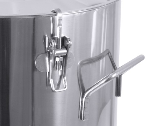 Universalbehälter aus Edelstahl 18/10, extra schwere Qualität, Ausführung entspricht Behälter 3008, jedoch komplett mit Deckel und