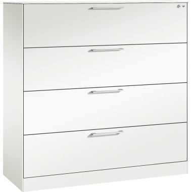 C+P Hängeregistraturschrank Asisto 1.200 x 1.298 x 435 mm (B x H x T) Stahl, lackiert verkehrsweiß