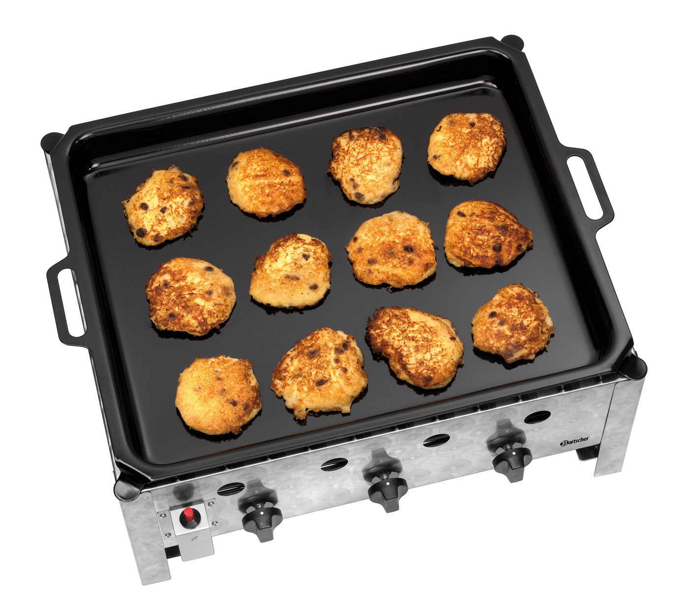 Bartscher Gas-Tischbräter TB1000PF | Anschluss:1/4" | Maße: 70,5 x 56 x 27,5 cm. Gewicht: 13,9 kg