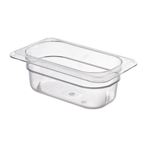 Cambro Polycarbonat GN 1/9 Behälter 65mm. Ermöglicht das Lagern, Transportieren und Servieren aus einem Behälter. GN