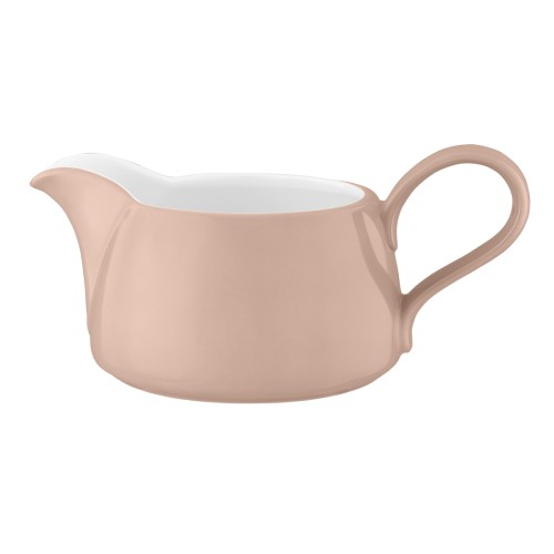 Seltmann Sauciere 0,60 l, rund, Form: Coup Fine Dining, Dekor: 57270 altrosa, hohe Kantenschlagfestigkeit, Made in Germany