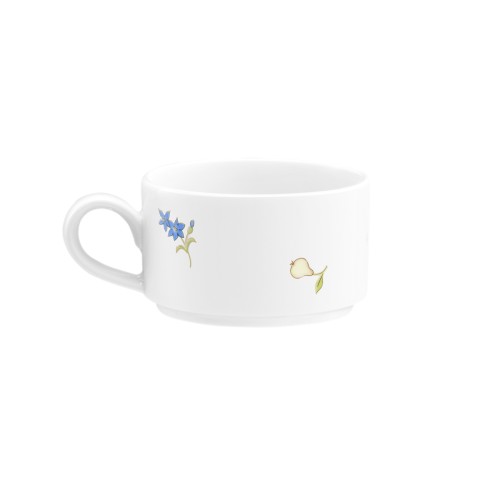 Seltmann Obere zur Moccatasse 0,09 l, rund, Form: Community, Dekor: 57391 Streublume, hohe Kantenschlagfestigkeit, Made in Germany