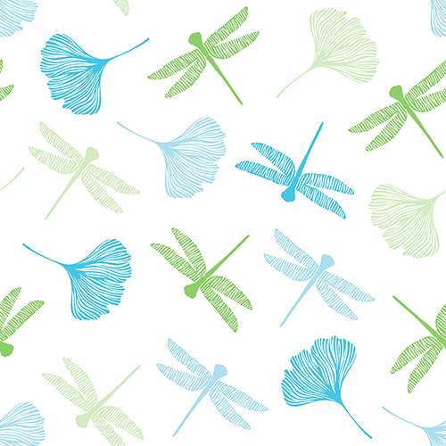 20 Servietten, 3-lagig 1/4-Falz 40 cm x 40 cm grün "Ginko" von PAPSTAR