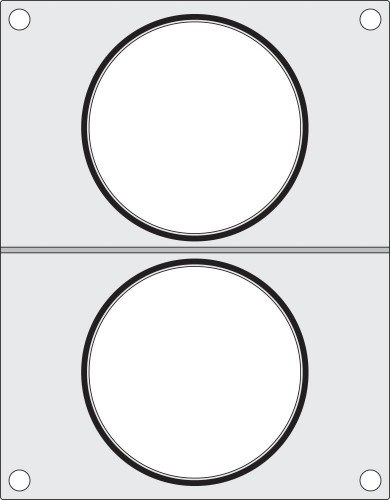 Matrize für HENDI 976722 Versiegelungsmaschine, HENDI, zwei runde Behälter (115 mm)