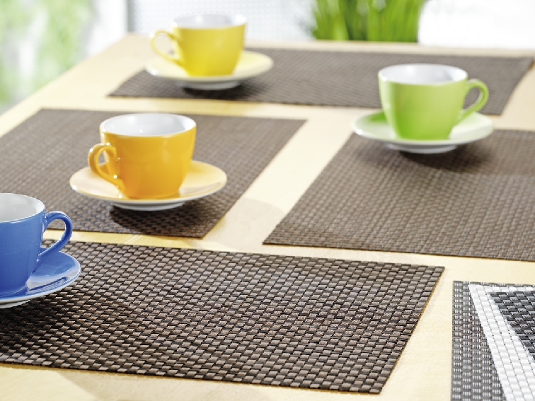 Platzset NATHALIE, Struktur braun, Material: PVC Maß: 45 x 30cm