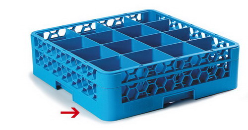 Carlisle Tassengrundkorb, 50 x 50 cm, blau, 16 Fächer à 11 x 11 cm, Höhe 8 cm