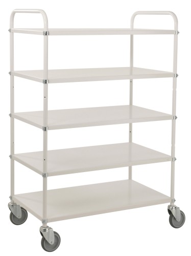 Tablettwagen mit 3 Metallböden - Maße: 98 x 58,5 x 144,5 cm - Gewicht: 37,5 kg - Belastungsgewicht: 250 kg