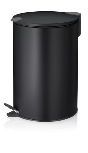Treteimer Mats Metall schwarz Sil. Close 38,0 cm 25,0 cm Ø 12,0l von Kela