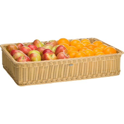 Westmark Korb rechteckig mit Metallrahmen, 60 x 40 x 13 cm, hellbeige