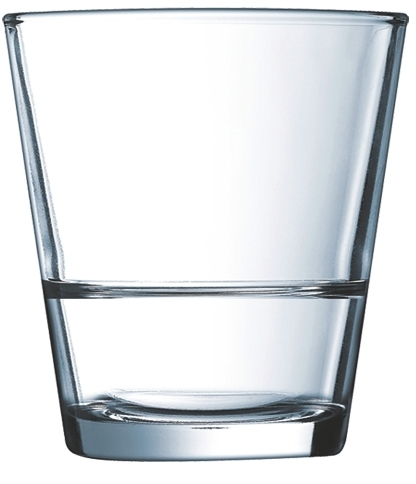 Stack Up FB26 Whisky stapelb.26cl, 0,2l /-/ mit Füllstrich - Arcoroc Transparent (gehärtet)