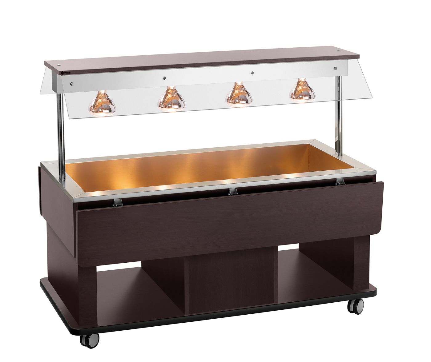 Bartscher Buffetwagen Kids W4110-150W |Temperaturbereich von: 30 °C | Maße: 142,5 x 116x 120,0 cm. Gewicht: 96 kg