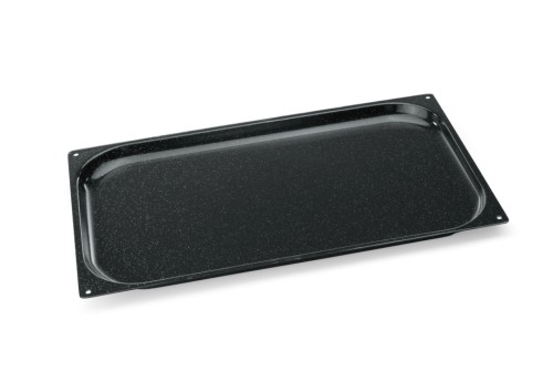 GN Einschubblech. GN 1/1, Granit-Emaille. mit glattem Rand, beidseitig mit schwarzer