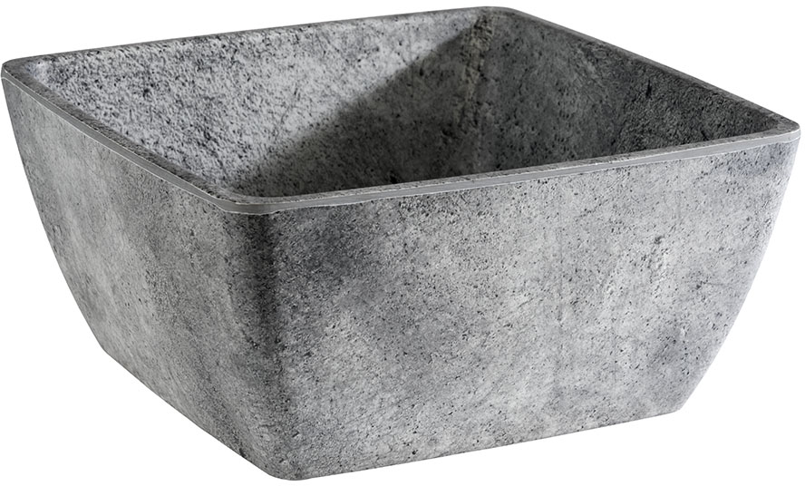 Schale -ELEMENT- 19 x 19 cm, H: 9 cm Melamin, 1,5 Liter Farbe: Betonoptik spülmaschinengeeignet stapelbar nicht