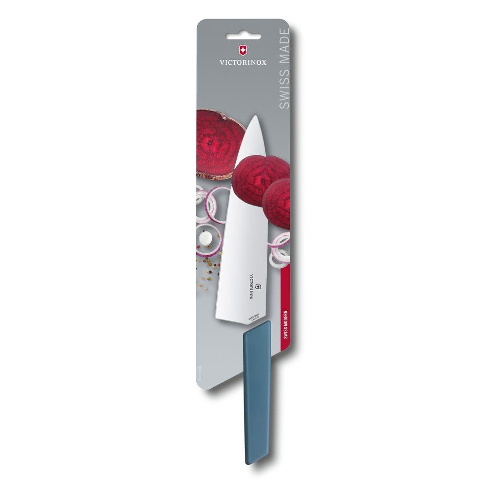Victorinox Swiss Modern Tranchierm., extra breit, 20cm, cornflower, Blister