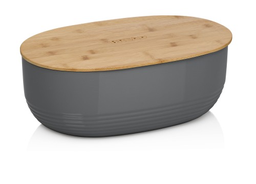 KELA Brotkasten Namur PS-Kunststoff dunkelgrau 37,5x23,0x14,0cm