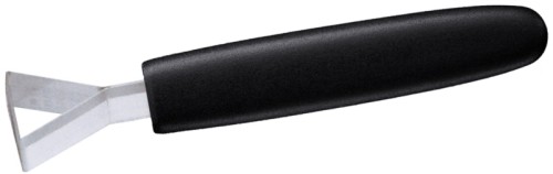 Dreieck-Garnierschneider mit schwarzem glasfaserverstärktem Polyamid-Griff, aus extra geschärftem Edelstahl 18/0, zur Herstellung von