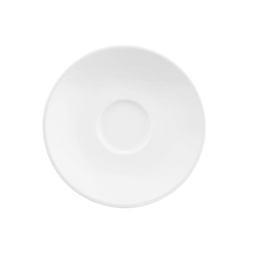 Seltmann Kombi-Untertasse 13,5 cm, rund, Form: Life, weiss5015 Amber Gold, hohe Kantenschlagfestigkeit, Made in Germany