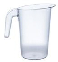 Roltex Krug mit 1 Liter Inhalt, durchsichtig aus BPA-freiem Polyesterkunststoff, passende Deckel wie bei der Saftkanne Lucy