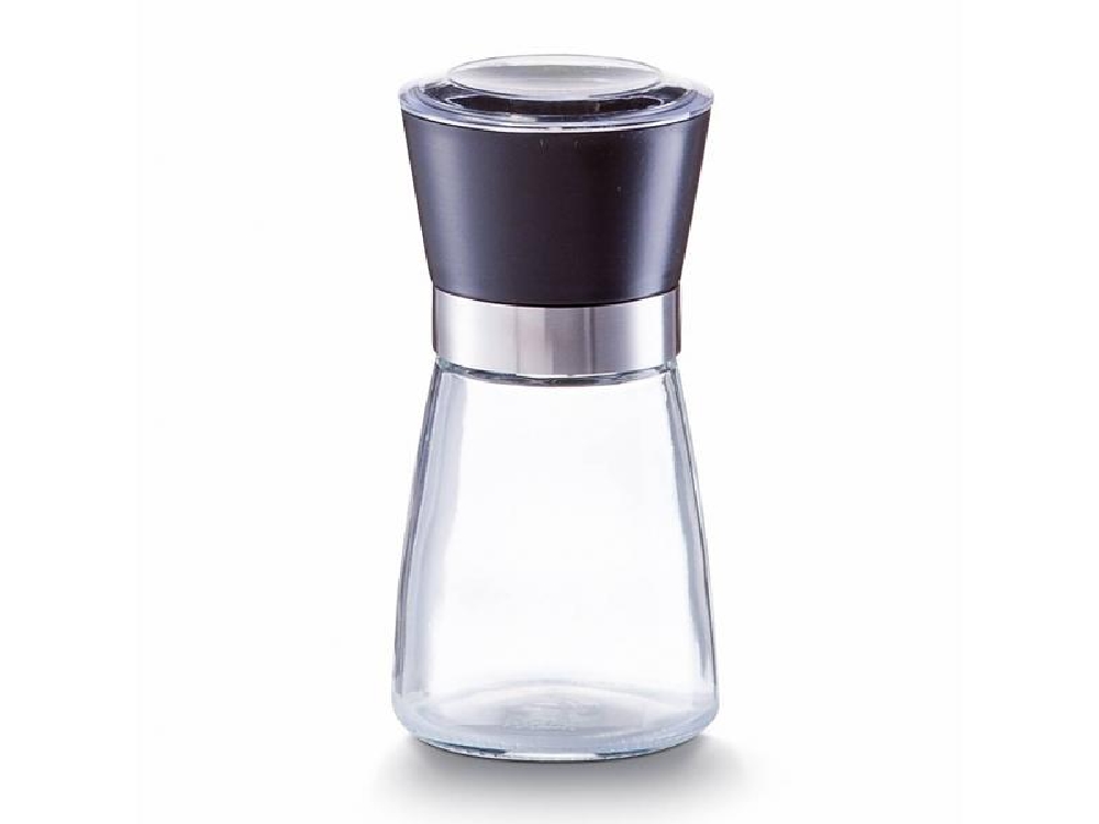 Zeller Pfeffermühle, klein, Glas, schwarz Ø6,5x13,6cm
