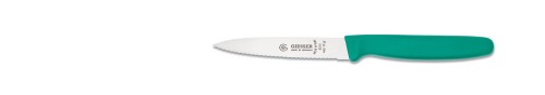 Gemüsemesser 10 cm, Wellenschliff, grün Giesser - Made in Germany