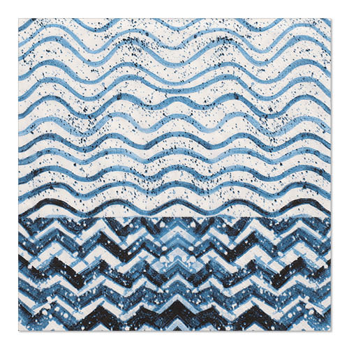 20 Servietten, 3-lagig 1/4-Falz 33 cm x 33 cm "Crazy Waves" von PAPSTAR