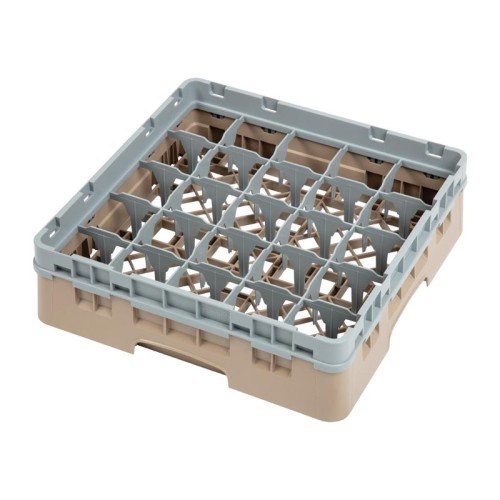 Cambro Gläserspülkorb beige mit 25 Fächern max Glashöhe 9,2cm. Dieser Gläserspülkorb bietet optimalen Schutz für Ihre