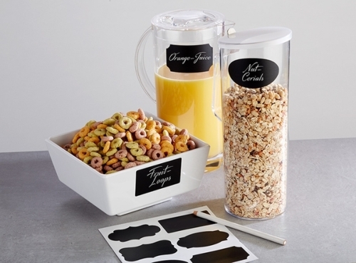 72 Beschriftungskarten 12 Bögen mit je 6 Motiven PVC, schwarz selbstklebend wasserfest Farbe: Schwarz