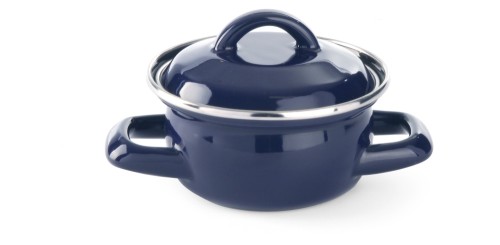 HENDI Suppen-/Sossentöpfchen - mit Deckel - 0,4 Liter Ø120x(H)60 mm