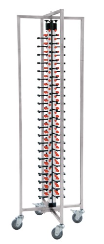 Tellerstapelsystem. Tellerstapelsystem für 84 Teller. Aluminium/Stahl/ABS/Polypropylen. 4