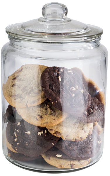 Vorratsglas -CLASSIC- Ø 20 cm, H: 30 cm Glas, Polyethylen 6 Liter inklusive Glasdeckel spülmaschinengeeignet zerbrechlich