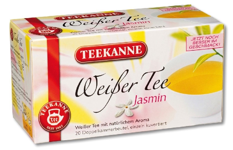 Teekanne Weißer Tee JASMIN Tassenportion mit Papierumhüllung Inhalt: 20 Beutel