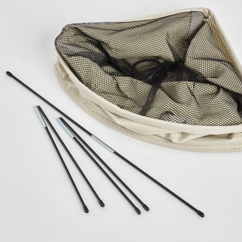 Eck-Wäschesammler "Wash me", Polyester, beige. Länge: 340 mm. Breite: 340 mm. Höhe: 560 mm