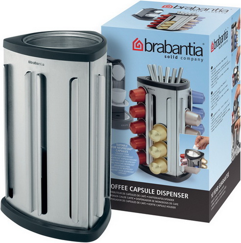 Brabantia Spender für Nespresso® Kaffeekapseln, stehend Matt Steel