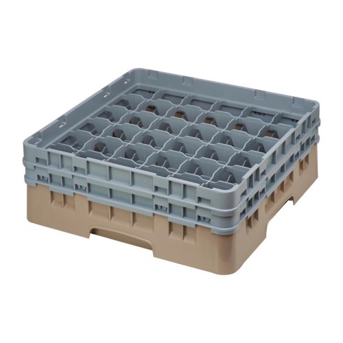 Cambro Gläserspülkorb beige mit 36 Fächern max Glashöhe 13,3cm. Dieser Gläserspülkorb bietet optimalen Schutz für Ihre