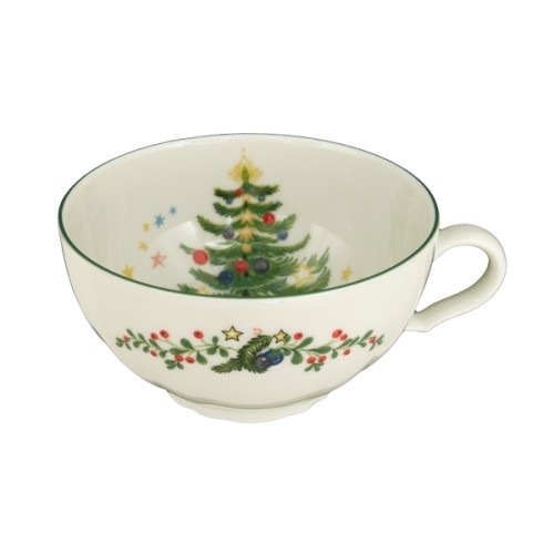 Seltmann Obere zur Teetasse 0,21 l, Form: Marieluise, Glasur: elfenbein, Dekor: 43607 Weihnachten