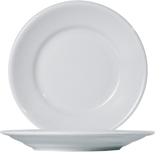 Tivoli Uni Teller flach 23,5cm * - weiß - Saturnia Porzellan