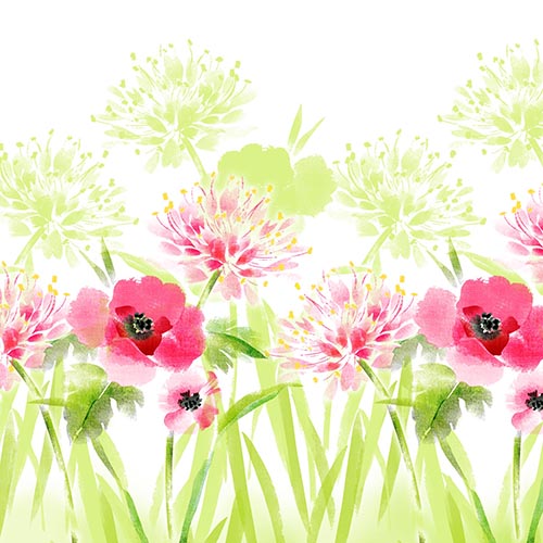 20 Servietten, 3-lagig 1/4-Falz 33 cm x 33 cm "Summer Breeze" von PAPSTAR