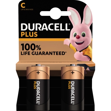 DURACELL Batterie Plus C/Baby LR14 Alkaline 1,5V 2 St./Pack.