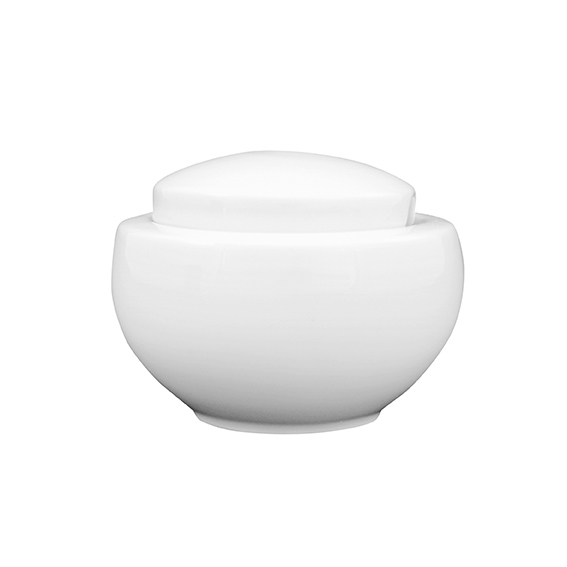 Zuckerdose 0,25 l - Form: Universo - weiss - aus, Porzellan. Hersteller: Eschenbach. "Made in, Germany".