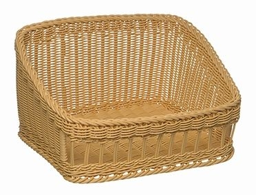 Systemkorb, gestäbt 45 x 40 cm, H: 27 / 16 cm Polypropylen, hellbeige -PROFI LINE- spülmaschinengeeignet bruchsicher stapelbar