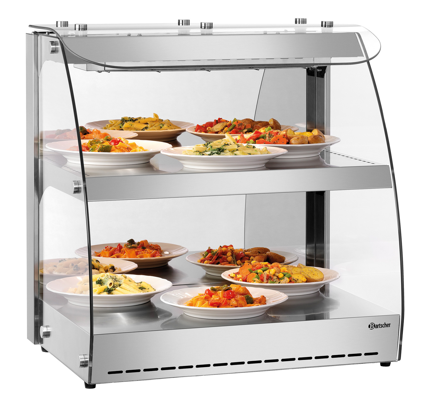 Bartscher Heiße Theke 5900 2ER | BreiteZwischenablage: 590 mm | Maße: 63 x 46,5 x 65,5cm. Gewicht: 27,6 kg