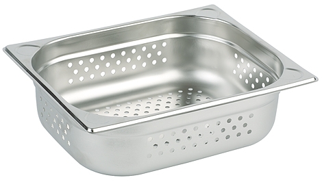 GN 1/1 Behälter, perforiert 53 x 32,5 cm, Tiefe: 65 mm Edelstahl, 9 Liter (nur Bodenlochung) spülmaschinengeeignet stapelbar