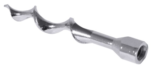 Ersatzspindel zu Entkorkmaschine zur Thekenmontage, aus verchromtem Zinkguss, mit Edelholzgriff, für Tischplatten bis 4,5 cm,