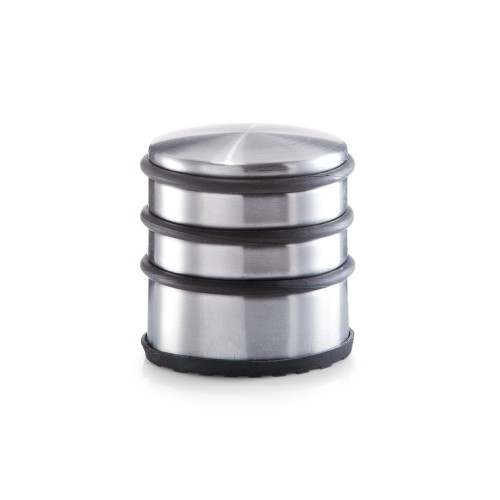 Zeller Türstopper aus Edelstahl, extra schwer, mit Bodenschutz, Gewicht: ca. 1,5 kg Durchmesser: 6,5 cm, Höhe: 7 cm