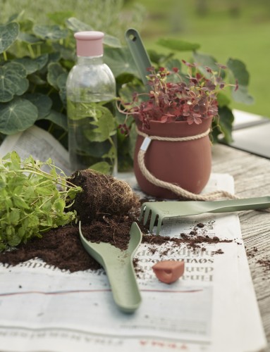 GROW-IT Kräutertopf terracotta , Maße: 90 x 90 x 65 mm