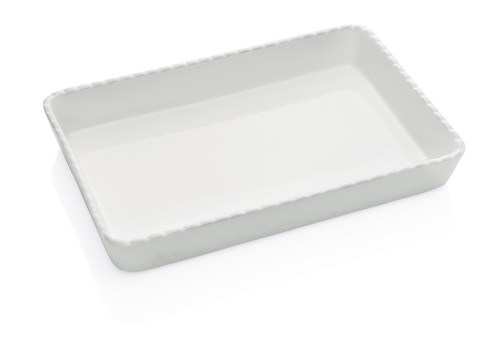 Backform. Porzellan. Maße: 32 x 22 x 5,5 LxBxH.