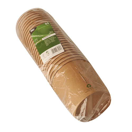 25 Suppenbecher, Pappe "pure" 760 ml Ø 11,5 cm · 11 cm braun von PAPSTAR