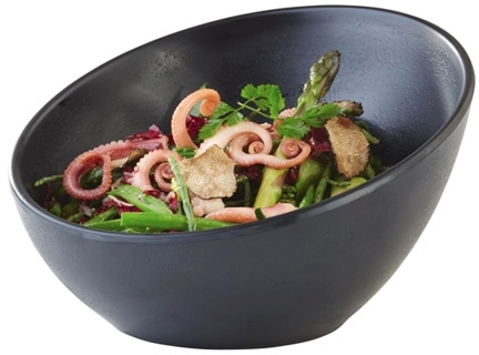 Schale -ZEN- Ø 16 cm, H: 10 cm Melamin, schwarz, Steinoptik 0,3 Liter spülmaschinengeeignet stapelbar nicht
